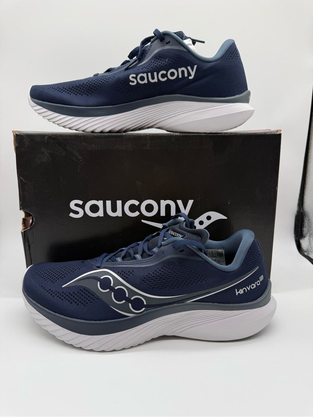 Saucony Kinvara 15 Navy/Silver Men’s Running Shoes Size US 11